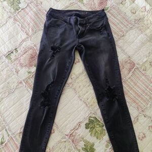 American Eagle Outfitters Ripped Black Skinny Jeans